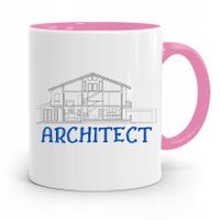 Kubek Różowy Architekta Architect Prezent Z Nadrukiem Ze Zdjęciem