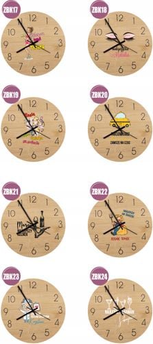 Bambusowy ZEGAR ścienny z nadrukiem UV prezent dla STRAŻAKA na Arena.pl