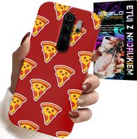 ETUI DO XIAOMI NOTE 8 PRO - WZÓR Z WESOŁĄ PIZZĄ NA CZERWONYM TLE