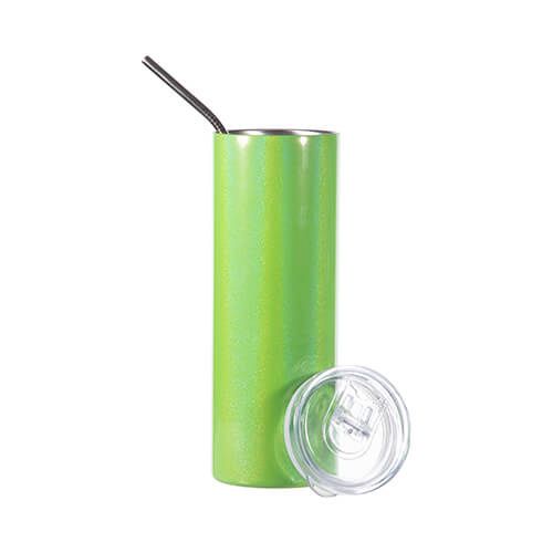 Kubek 600 ml ze słomką do sublimacji - zielony opalizujący na Arena.pl