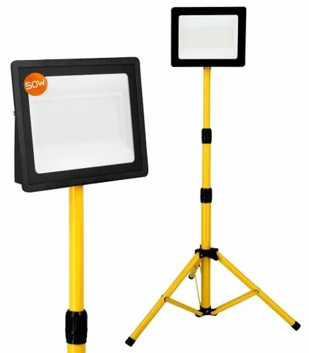 Zestaw halogen naświetlacz LED 1x 50W + statyw budowalny stojak roboczy na Arena.pl