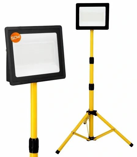 Zestaw halogen naświetlacz LED 1x 50W + statyw budowalny stojak roboczy zdjęcie 2