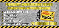 BANER 130x80 cm USŁUGI REMONTOWO-WYKOŃCZENIOWE