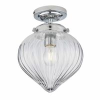 Łazienkowa lampa sufitowa Chestona 96489 Endon szklana IP44 przezroczysty chrom