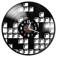 Zegar ścienny z płyty winylowej Tetris 310.14