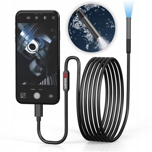KAMERA INSPEKCYJNA ENDOSKOP DO TELEFONU WARSZTATOWA 3MPix IP67 OBIEKTYW 8mm na Arena.pl
