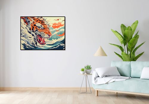 Plakat 100x75cm Tygrys Na Fali na Arena.pl
