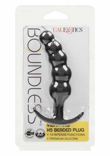 calexotics boundless vibrating x5 beaded plug silikonowy, 10 trybow na Arena.pl
