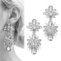 Kolczyki srebrne GLAMOUR zjawiskowe efektowne z kryształami kamieniami