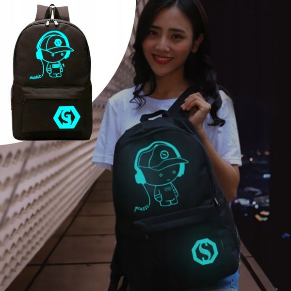 PLECAK SZKOLNY TORNISTER DO SZKOŁY MŁODZIEŻOWY ŚWIECĄCY ODBLASKOWY USB zdjęcie 12