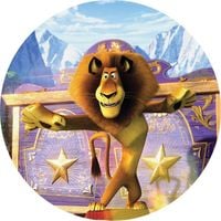 Opłatek na tort Król Lew Madagaskar Pingwiny Żyrafa Zwierzęta Tekst Gratis