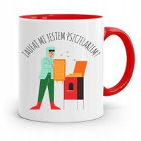 Kubek Czerwony Pszczelarza Zaufaj Mi Prezent Z Nadrukiem Ze Zdjęciem