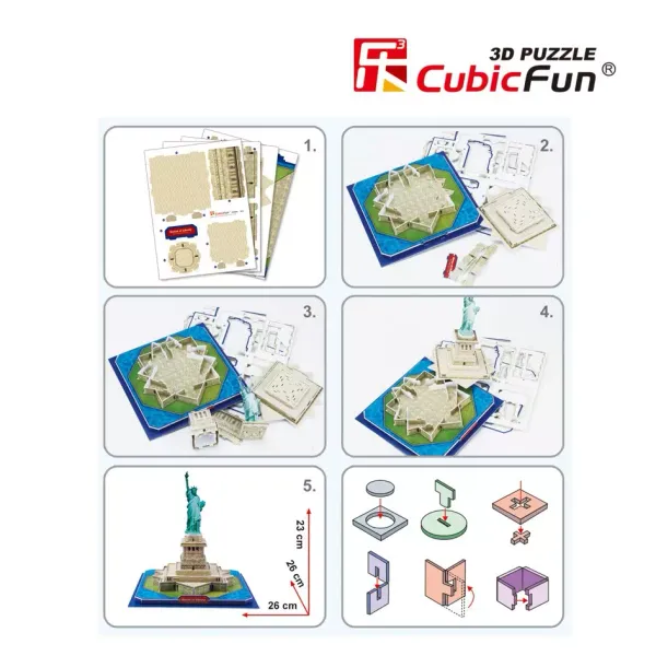 Puzzle 3D 39 elementów. Statua Wolności zdjęcie 3