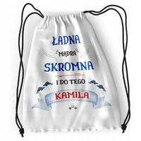 Plecak Sportowy Szkolny Dla Kamili Córki Dziecka Z Nadrukiem Ze Zdjęciem