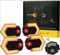 Tylna przednia lampka kierunkowskaz rowerowy 4szt.