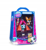 Littlest Pet Shop PIŻAMA PARTY Zestaw z trzema zwierzątkami 3-PAK akcesoria