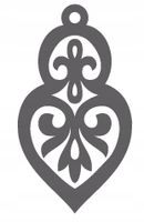 Zawieszka dekor ozdoba ażurowa dekoracja Z3 szara