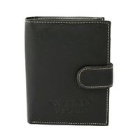 portfel skórzany męski pionowy wild tiger - czarny