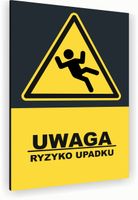 Tabliczka znak informacyjny 40x30 Antracyt RYZYKO UPADKU Aluminiowa