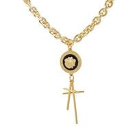 naszyjnik 2 krzyże i moneta (c15/mon/64au)