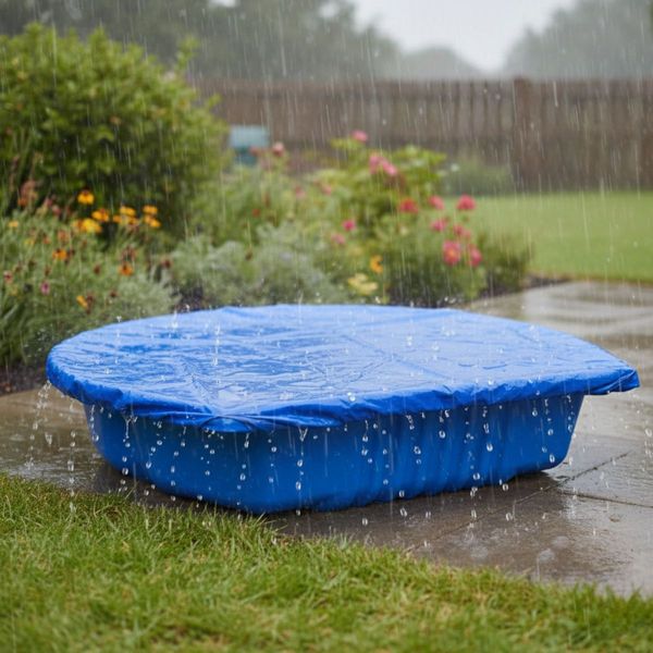 plandeka do piaskownicy Shell - kolor niebieski zdjęcie 4