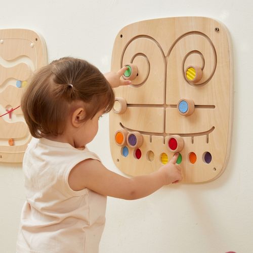 VIGA Drewniana Tablica Manipulacyjna Sensoryczna Labirynt Dotknij i Dopasuj na Arena.pl