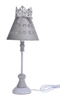 Lampa szara mała z metalowym kloszem
