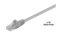 MicroConnect U/UTP CAT5e 1m Grey 10 Pack