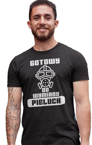 Męska koszulka dla przyszłego Taty Gotowy do wymiany pieluch khaki S na Arena.pl