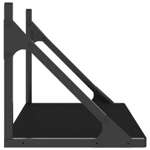 Półki ścienne, 2 szt., czarne, 60x25x25,5 cm na Arena.pl