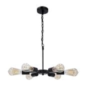 Sparta lampa wisząca czarny 6x60W E27