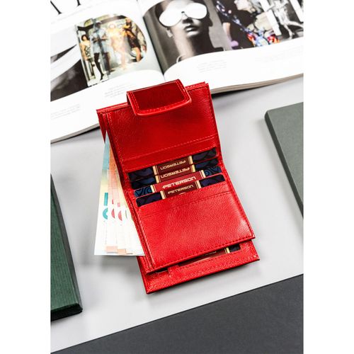 elegancki portfel damski z rfid z lakierowanej skóry - peterson na Arena.pl