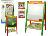ND24_10180 Drewniana Tablica 2w1 Magnesy Pisak Li