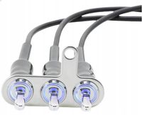 12V REFLEKTORA MOTOCYKLOWY Włącznik podświetlenie 3PIN BLUE LED 60cm