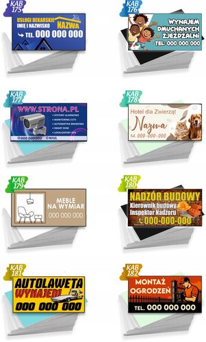 Wizytówki firmowe Foliowane 1000szt wiele wzorów usługi ogrodnicze na Arena.pl