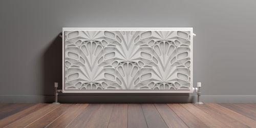 Mata MAGNETYCZNA Na Grzejnik Biała Abstrakcja 3D Ornamenty 110cm x 60cm na Arena.pl