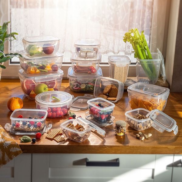 POJEMNIK NA ŻYWNOŚĆ LUNCH PUDEŁKO PLASTIKOWE 2,3L zdjęcie 8