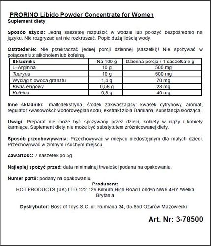 supl.diety ero prorino black line libido powder concentrate na Arena.pl