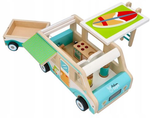 ADAMTOYS KAMPER DLA DZIECI POJAZD PODRÓŻNY AUTKO ZABAWKOWY POJAZD SURF VAN na Arena.pl