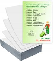 Ulotki A6 1000 szt firmowe reklamowe KOSZENIE TRAWNIKÓW + PROJEKT GRATIS