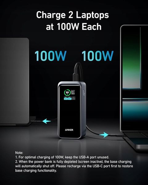 Powerbank Anker 735 Prime 200W PD 20000 mAh 2xUSB-C 1xUSB-A, A1336011 zdjęcie 5