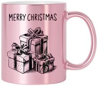 KUBEK RÓŻOWY PREMIUM PREZENT ŚWIĄTECZNY BOŻE NARODZENIE MIKOŁAJKI