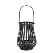 Lampion dekoracyjny metalowy na świeczkę LENA 24X24X32 grafitowy