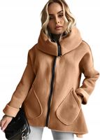 BLUZA DRESOWA DAMSKA na wiosnę rozpinana z kapturem zamek ciepła