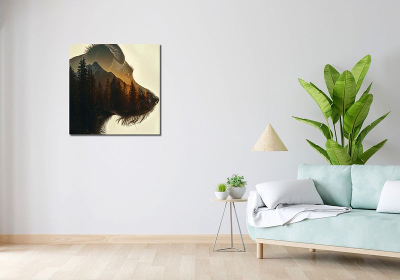 Obraz 70x70cm Psi Duch Lasu zdjęcie 2