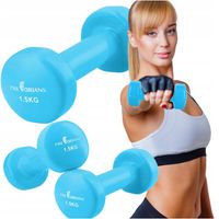 HANTLE ŻELIWNE HANTELKI WINYLOWE DO ĆWICZEŃ CIĘŻARKI ZESTAW 2x1,5 kg