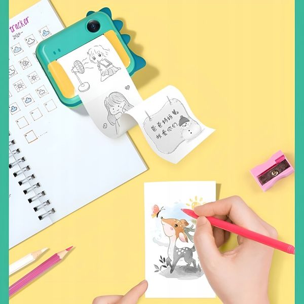 APARAT NATYCHMIASTOWY CYFROWY DLA DZIECI Z DRUKARKĄ KARTA 32GB + 2 ROLKI zdjęcie 12