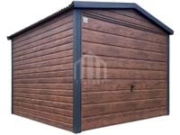 Garaż blaszany 3x3m - brama uchylna - drewnopodobny - dwuspad  SO111