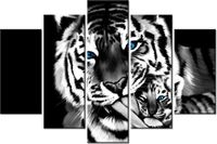 100CM 150CM OBRAZ 5 ELEM TYGRYSY ŚCIENNY