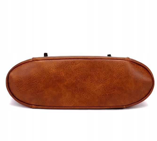 Damska Brązowa Torba Pojemna Torebka A4 Skórzana zdjęcie 7